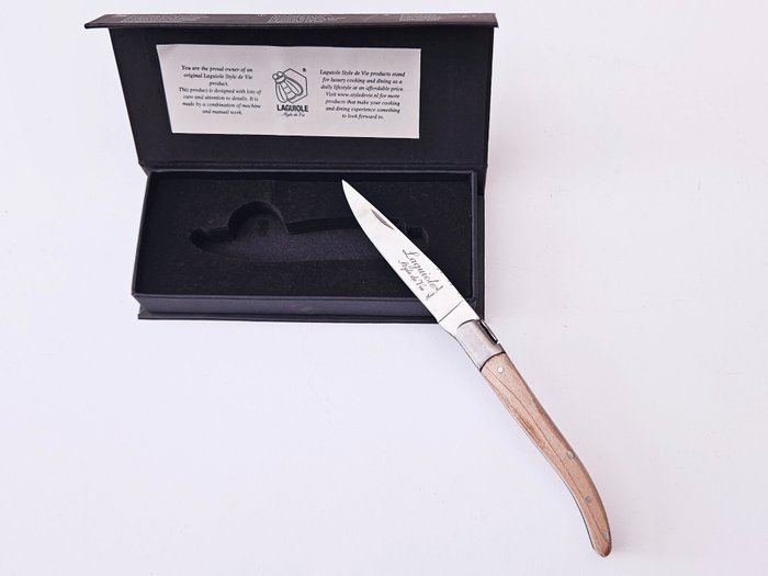 Laguiole - Pocket Knife - Maple Wood - style de - Lommekniv (1)