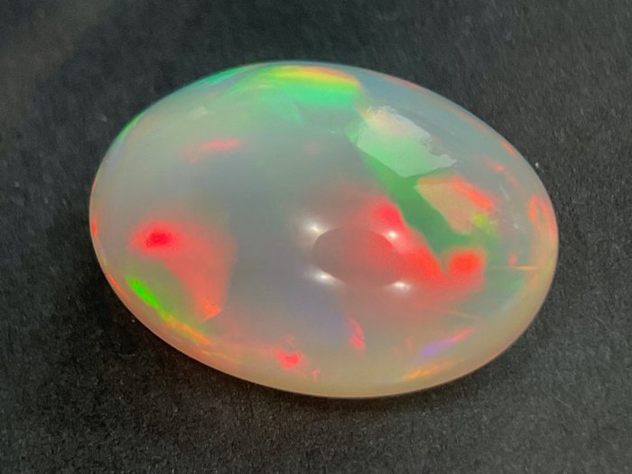 *No Reserve* White Orange + Play of Colors (Vivid)f Fine Color Quality - Crystal Opal - 4.82 ct
