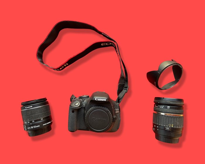 Canon EOS 600D + EF-S 3.5-5.6/18-55mm + Tamron 2,8/17-50mm + acc. | Fotocamera reflex digitale (DSLR)