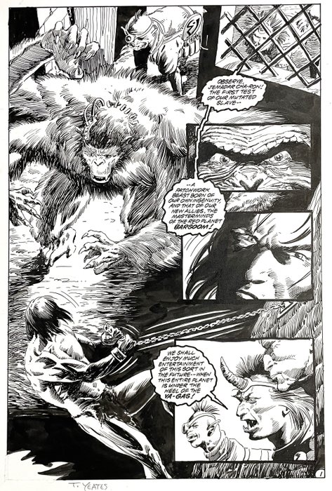 Yeates, Tom  / Williamson, Al - 1 Original page - Tarzan - Page 1 splash! - 1998