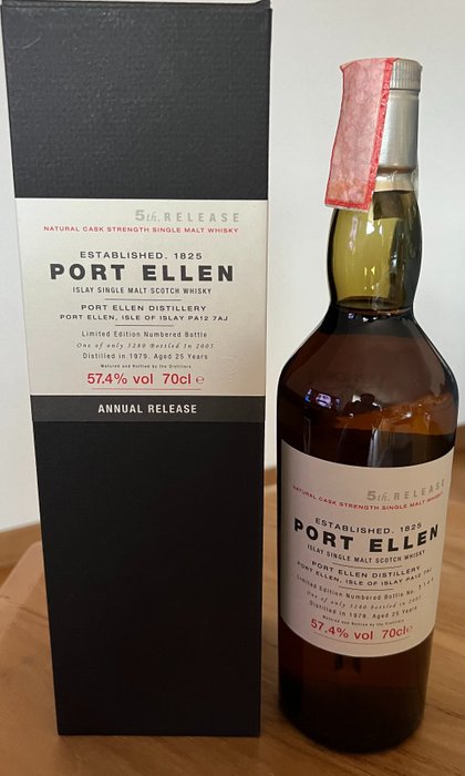 Port Ellen 1979 25 years old - 5th Release - Original bottling  - b. 2005  - 70厘升