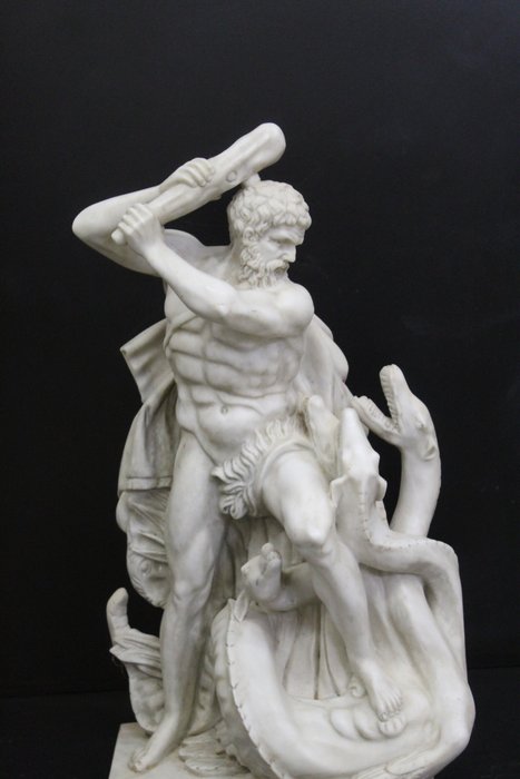 雕塑, Ercole contro Hydra, dal modello di Edmund von Hofmann - 70 cm - 大理石