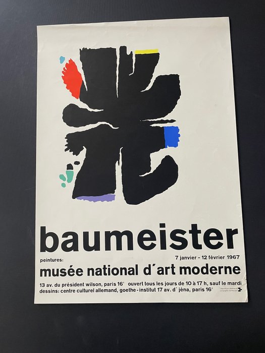 after, Willy Baumeister - Exhibition poster - 1960‹erne