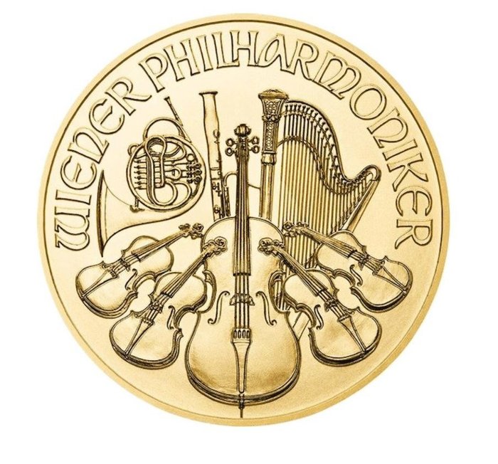 奧地利. 10 Euro 2024 1/10 oz - Gold .999 - Österreich - Wiener Philharmoniker