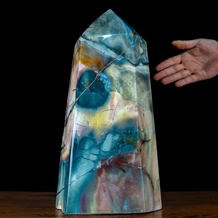 Natuurlijke grote zeldzame kleur polychroom jaspis Obelisk- 11983.45 g