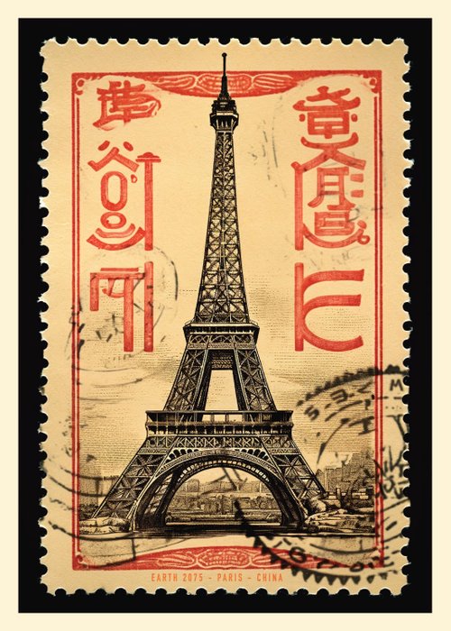 Kobalt (1970) - Paris, Capital of China 2075 (Galaxy Stamp series)