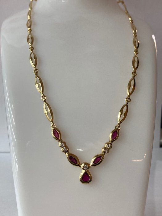 Necklace Ruby - Diamond 