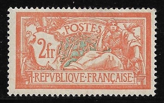 Frankrike 1907 - Trased scutcheon sort, Betyg €1250 - Yvert et Tellier. N°145c