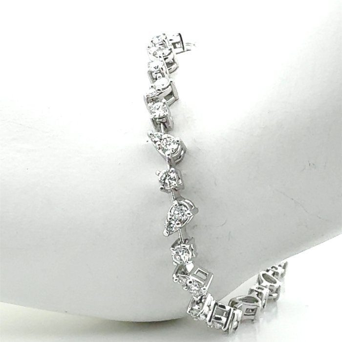 No Reserve Price - Bracelet - 14 kt. White gold -  2.50 tw. Diamond  (Natural) 