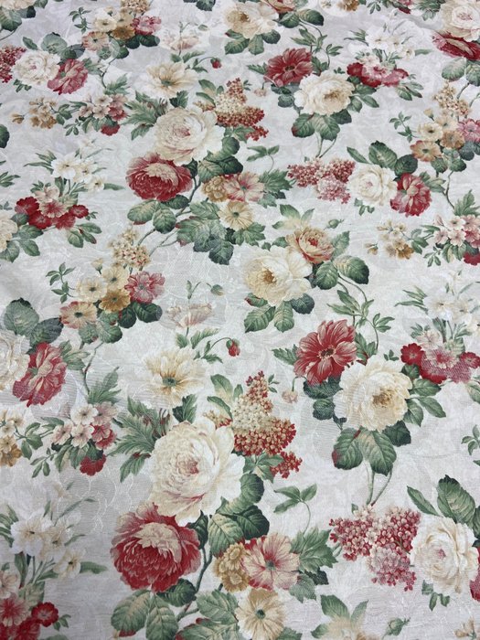 SANDERSON STYLE FLOWER FABRIC MADE IN ITALY - Upholstery fabric - 290 cm - 170 cm