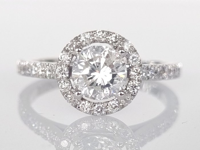 Cocktail-ring Vittguld Diamant 