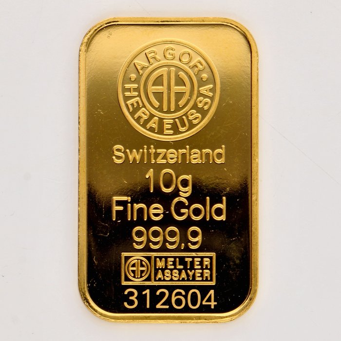 10 gram - Guld 999 - Heraeus