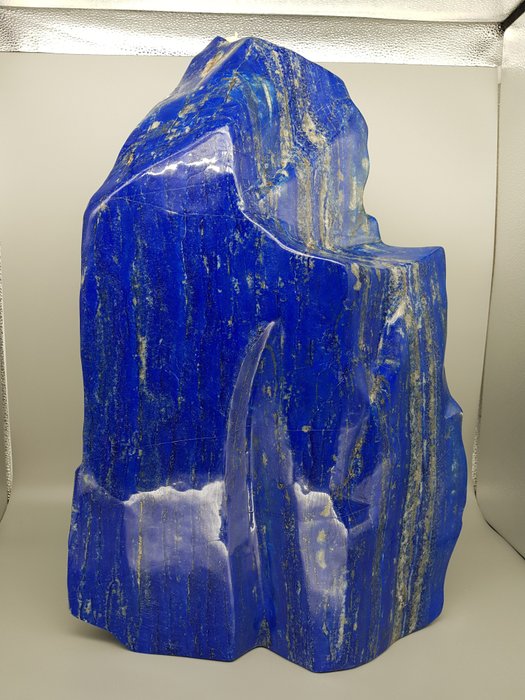 Lapislazuli Top Qualität Freie Form Skulptur Objekt 27,8kg Dekoration Heilsteine Naturstein - Höhe: 530 mm - Breite: 340 mm- 27.8 kg - (1)