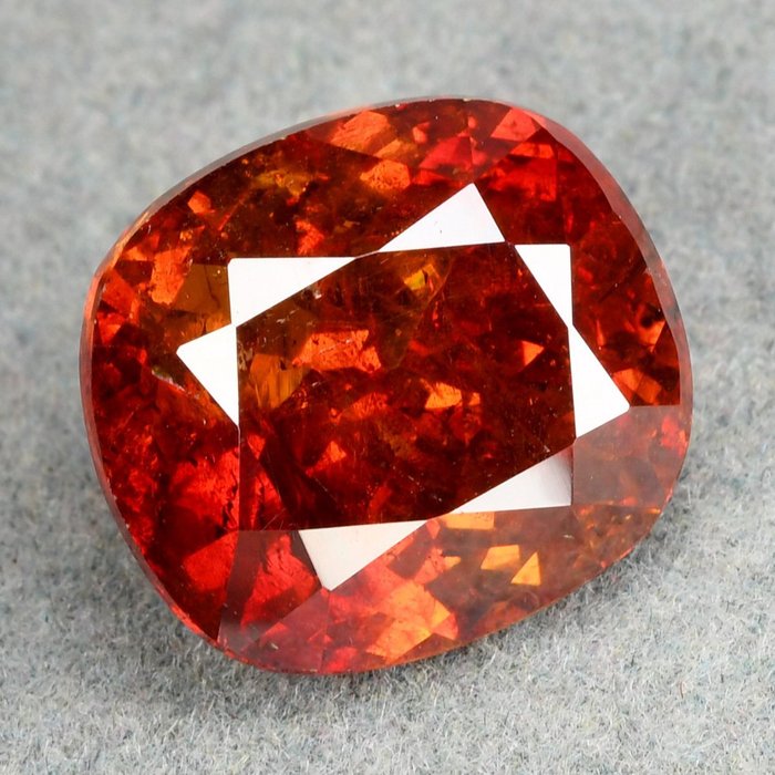 1 pcs [Extra Fine Color Quality] - (Vivid/deep Reddish Orange) Sphalerite - 12.51 ct