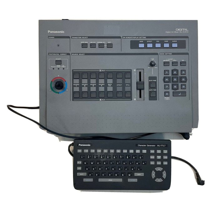 Panasonic - Mélangeur vidéo AV professionnel WJ-AVE55 + Générateur de caractères WJ-TTL7 Console de mixage analogique - Différents modèles