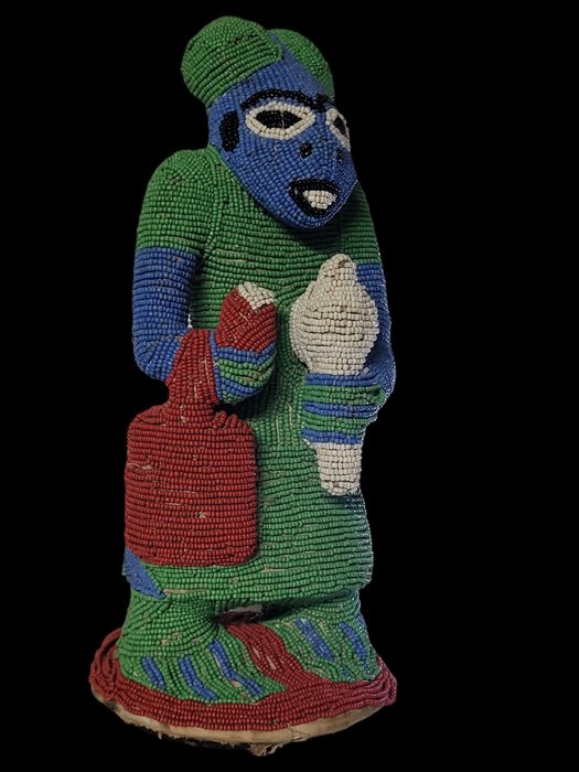 Gyöngyös szobor - 54 cm - Bamileke - Kamerun  (Nincs minimálár)
