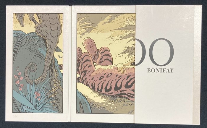 Frank Pé - Zoo - Triptyque sérigraphie Horizon BD - 1 Ex Libris - 1999