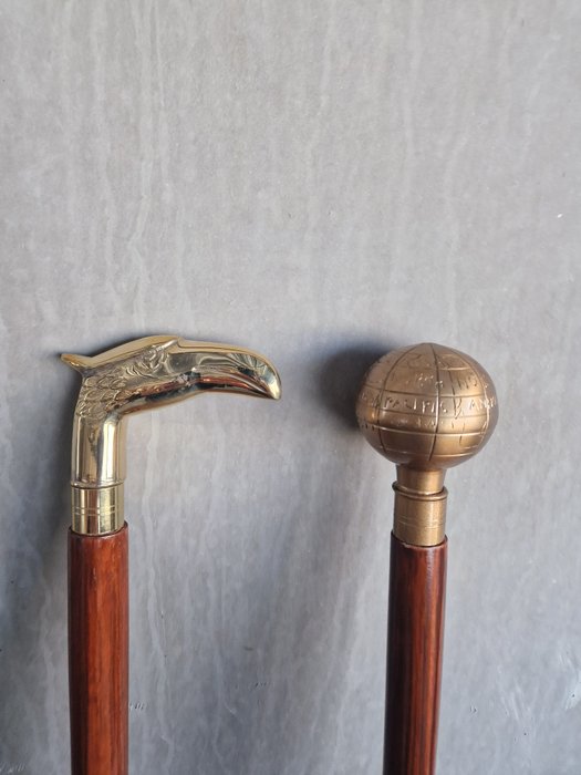 拐杖  (2) - 木, 黃銅