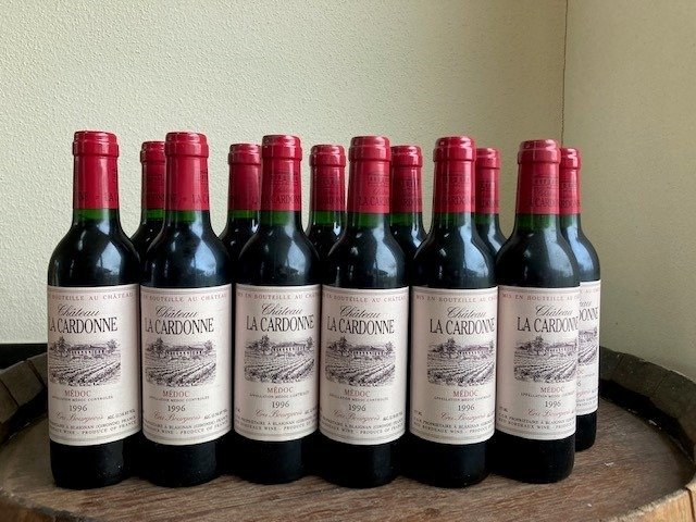 1996 Chateau La Cardonne. Medoc Cru Bourgeois - Bordeaux - 12 Halvflaskor (0,375L)