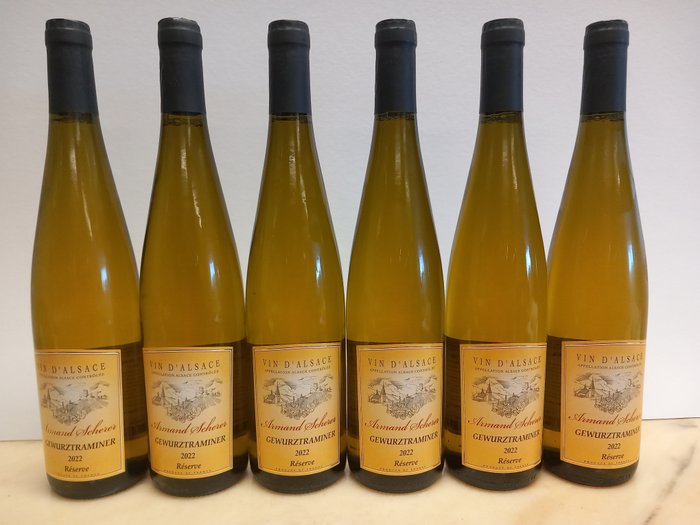 2022 Gewurztraminer La Réserve D'Armand Scherer Vin d'Alsace demis -sec - Elsass - 5 Flaschen (0,75 l)
