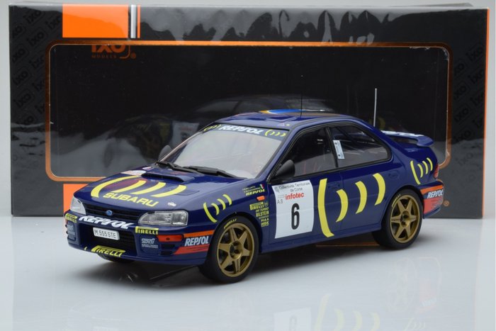 IXO Models 1:18 - 模型赛车 -Subaru Impreza 555 #6 3rd Rally Catalunya 1995 - P. 利亚蒂 / A. 亚历山德里尼