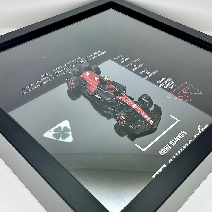 Artwork - Alfa Romeo - C43 - Guanyu Zhou - Best Lap at Bahrain Grand Prix Sakir 2023 - Xrace Signature - Formula 1