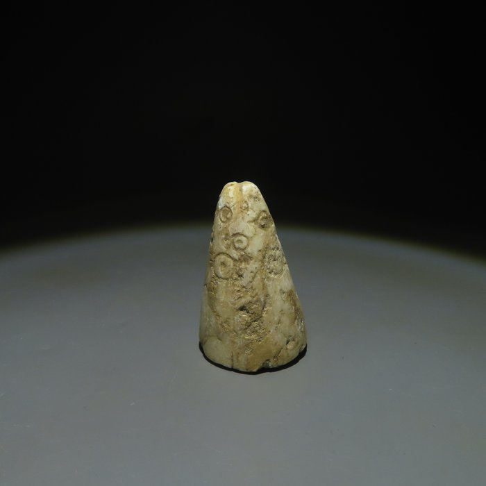 Lähi-itä Kivi Pelipala. 1. vuosituhat eKr. 4,6 cm H. Espanjan tuontilupa.  (Ei pohjahintaa)