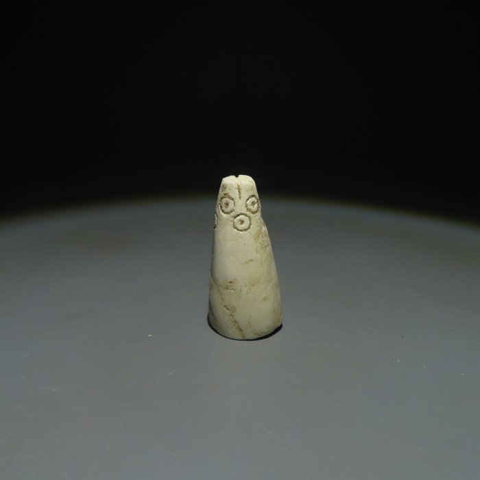 Naher Osten Stein Spielfigur. 1. Jahrtausend v. Chr. 3,6 cm H. Spanische Importlizenz.