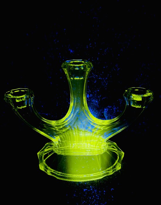 Val Saint Lambert - Ljusstake Luxval - Mangan glas