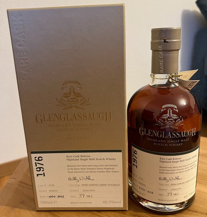 Glenglassaugh 1976 39 years old - Cask no. 3170 - Original bottling  - b. 2015  - 700 ml