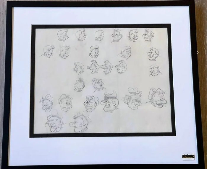 Carl Barks - 1 Desenho original emoldurado - Pip Squeeks - 1952