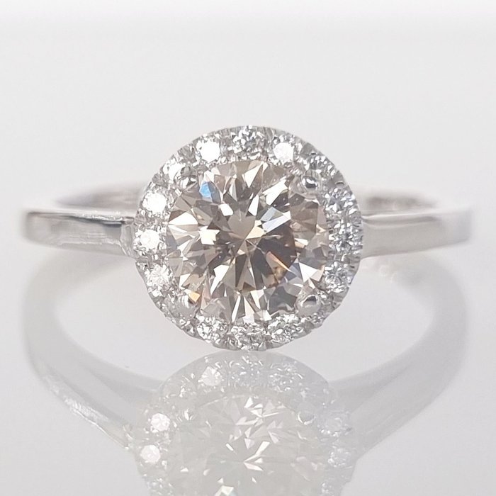 Cocktail-ring Vittguld Diamant  (Natural) - Diamant 