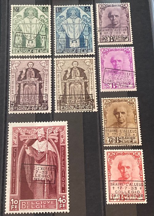 Belgien 1932 - Kardinal Mercier mit „Braine L'Alleud“-Aufdruck - OBP/COB 374A/K