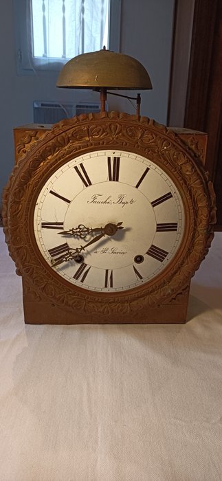 掛鐘 - Comtoise時鐘 - 搪瓷、銅 - 1850-1900