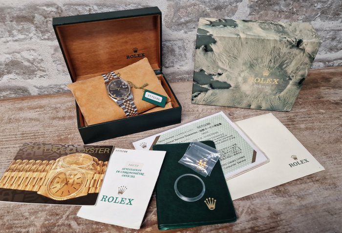 Rolex – Full Set – “No Reserve Price: – Oyster Perpetual Datejust – Ref. 16233 Computerdial – Heren – 1990-1999