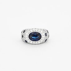 Ring Witgoud Saffier – Diamant