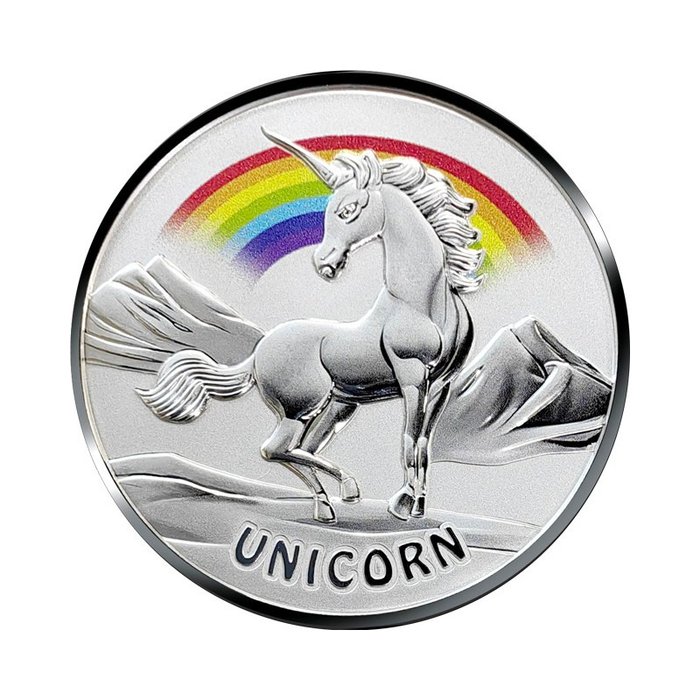 Fidschi. 50 Cent 2023 Unicorn – Asian Mythical Creatures, 1 Oz (.999)