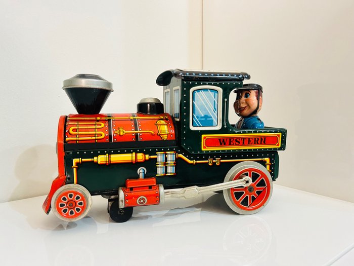 Modern Toys  - Tin toy Macchinista a bordo treno in latta modern toys - 1950-1960 - Japan
