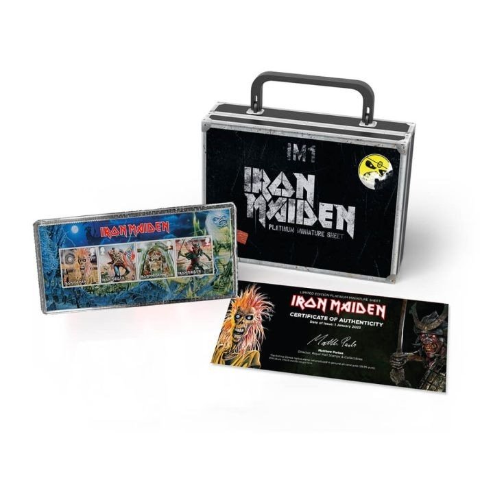 Iron Maiden, Limited Edition Platinum Eddie Stamps - Royal Mail - Zestaw płyt - 2023 - Numerowany