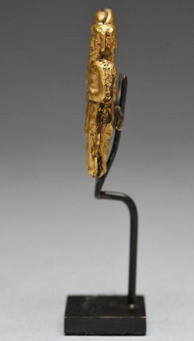 Twee Precolumbiaanse Chimu menselijke gouden figuren – één met Januskop – Peru – Goud Figuren