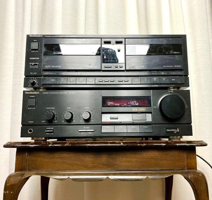 Technics - Amplificatore stereo integrato SU-X933, deck a doppia cassetta stereo RS-X301 Set stereo