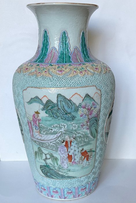 Vase - Sjælden dekoration og maling - Porcelæn - Kina