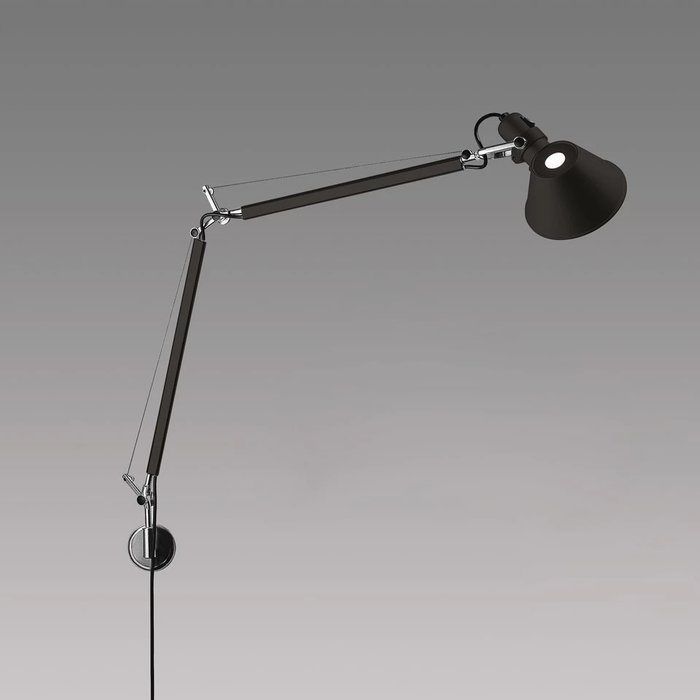 Artemide Michele De Lucchi - Fali lámpa (1) - Tolomeo fal - fekete - Alumínium