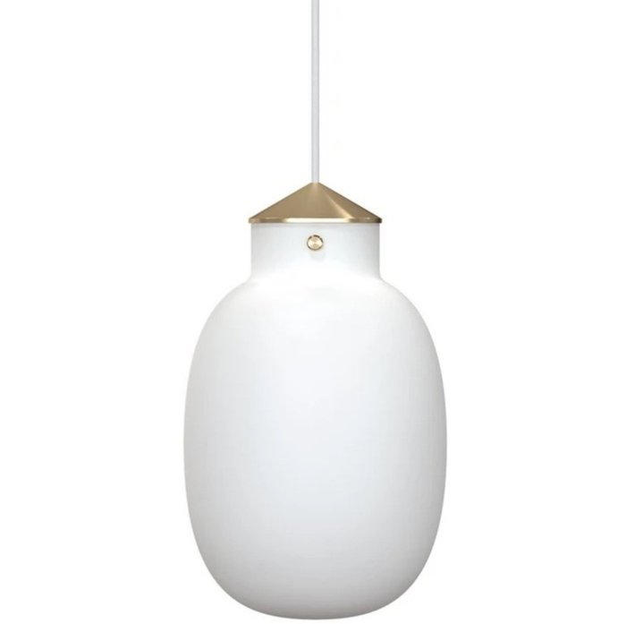 Nordlux - Bønnelycke MDD - Függő lámpa - Raito Ø22 ovális - Sárgaréz, Üveg