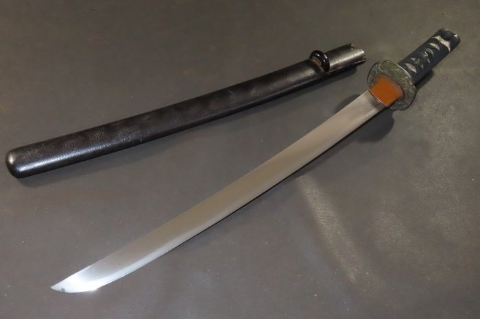 武士刀 - 鍛鐵、玉金 - Hiradukuri Wakizashi w/Koshirae : A3-536 - 日本 - 江戶時代（1600-1868）