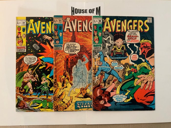 Avengers (1963 Series) # 84, 85 & 86 Bronze Age Gems! - 1st Appearance of Squadron Supreme! - 3 Comic - Πρώτη έκδοση - 1971