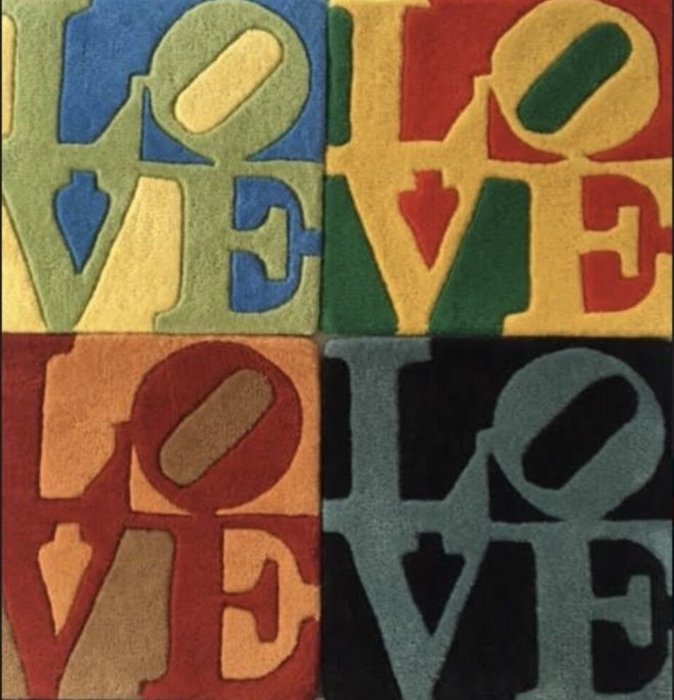 Robert Indiana (1928-2018) - 4x    LOVE  "FOUR SEASONS"   RUGS   limited Edition ->  4 beautiful  Mother'sDay  Art Gift