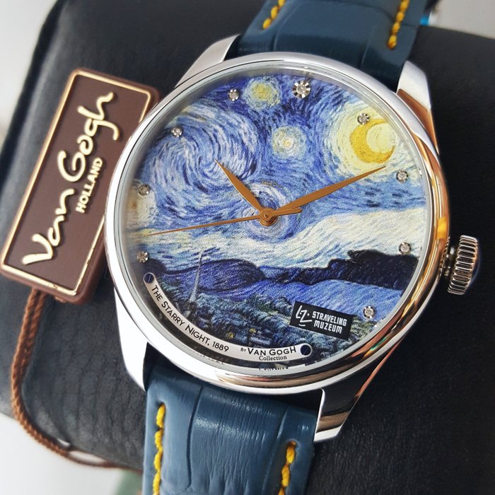 van Gogh - Automatic - 9 Diamonds - Official - The Starry Night - Limited Edition - Sans Prix de Réserve - Homme - Nouveau