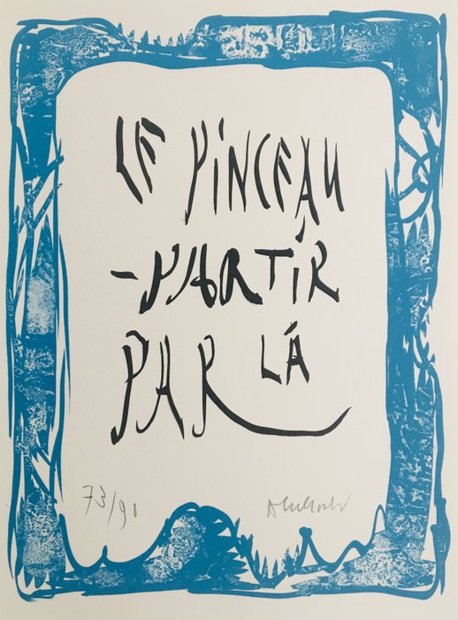 Pierre Alechinsky (1927) - Mots - Lithographie originale signée