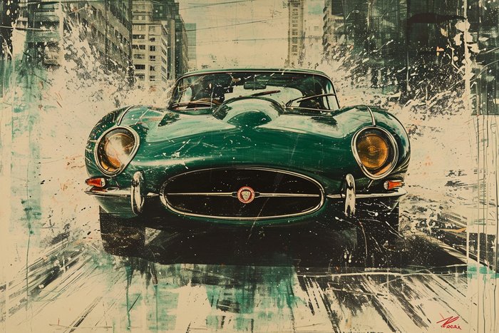 I_KONIQ (1969) - Jaguar E - Vintage Street Art